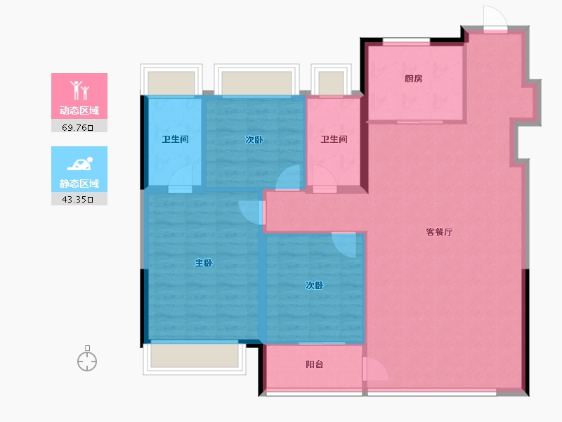 安徽省-合肥市-保利海上瑧悦-103.20-户型库-动静分区