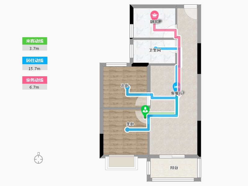 浙江省-湖州市-华锦云湖境-64.00-户型库-动静线