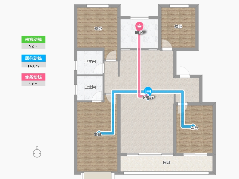 河北省-唐山市-水岸名都三期-121.15-户型库-动静线