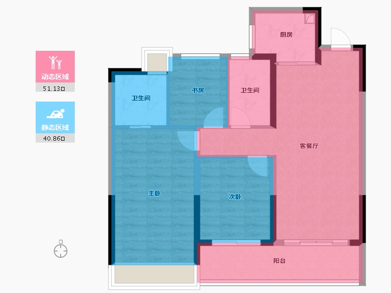 浙江省-嘉兴市-云上悦府-82.49-户型库-动静分区