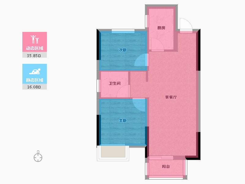 广西壮族自治区-南宁市-邕府·朱槿园-45.84-户型库-动静分区