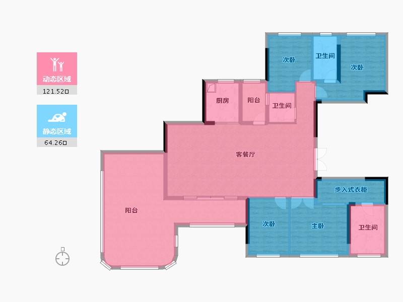 重庆-重庆市-海成云湖郡-132.00-户型库-动静分区