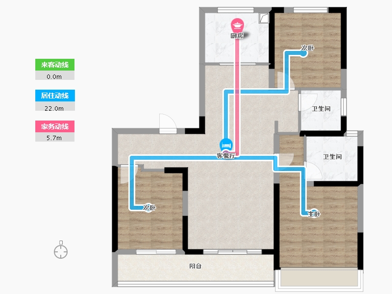 浙江省-嘉兴市-云上悦府-97.88-户型库-动静线