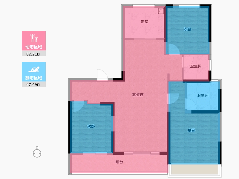 浙江省-嘉兴市-云上悦府-97.88-户型库-动静分区