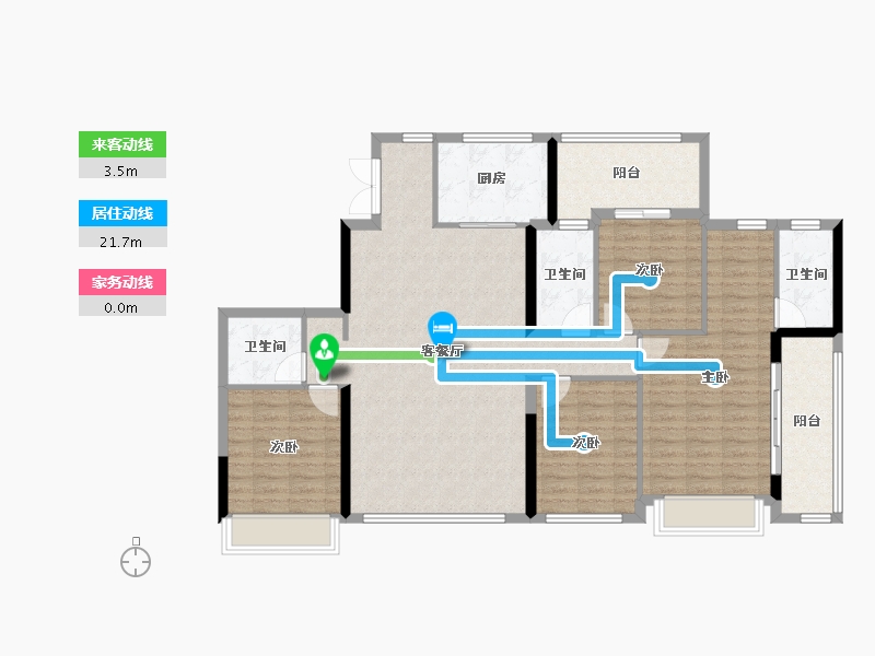 浙江省-台州市-建发璞云-126.86-户型库-动静线