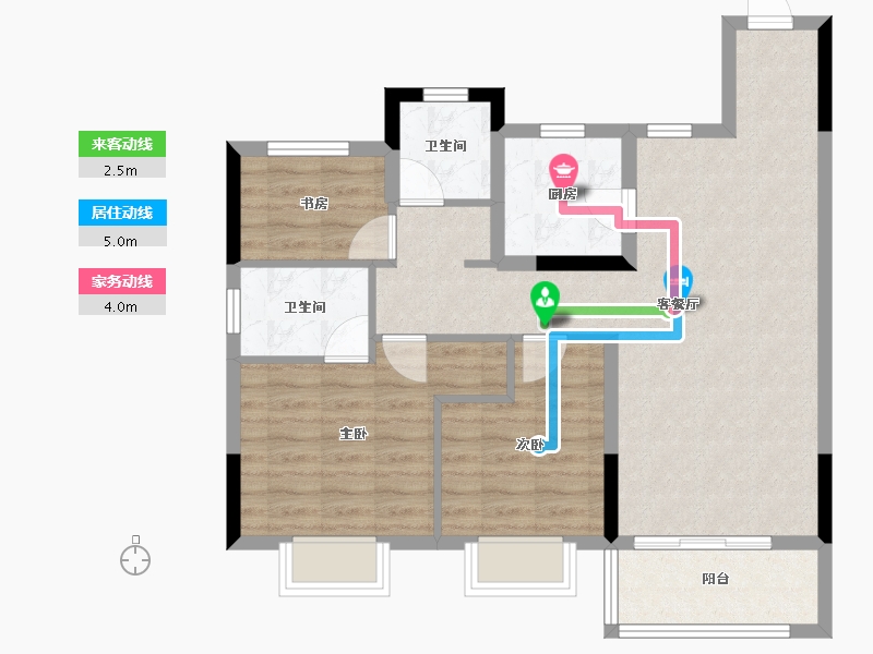 浙江省-湖州市-华锦云湖境-79.99-户型库-动静线