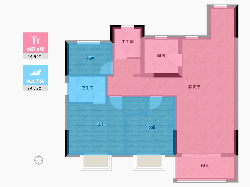 浙江省-湖州市-华锦云湖境-79.99-户型库-动静分区