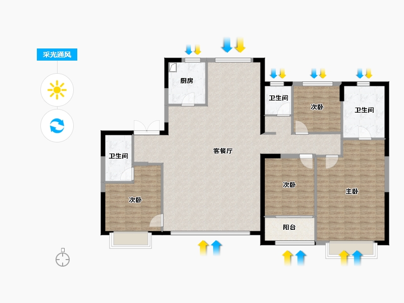 福建省-厦门市-厦门竞配建五缘橖月-149.14-户型库-采光通风