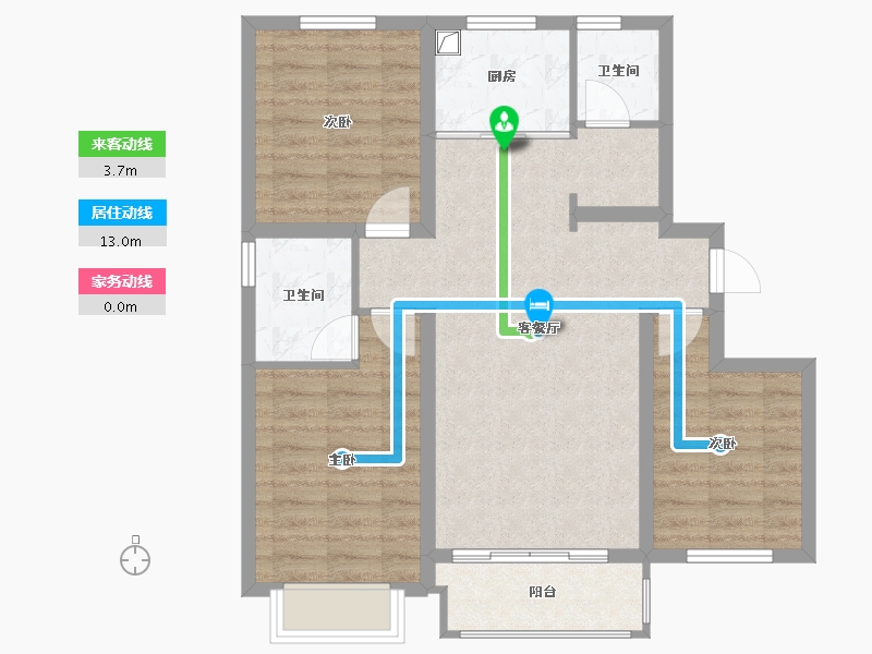 河北省-唐山市-水岸名都三期-79.09-户型库-动静线