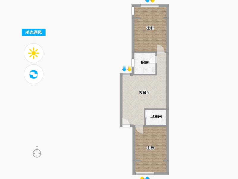 湖北省-武汉市-关西小区-62.50-户型库-采光通风