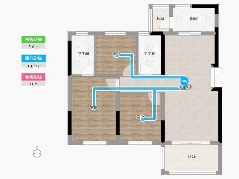 四川省-达州市-阳光峰越-70.68-户型库-动静线