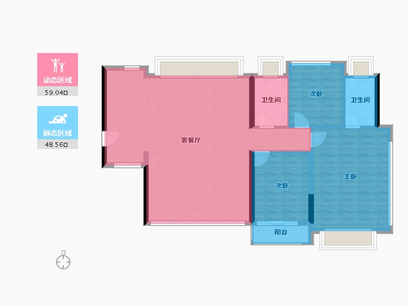 福建省-厦门市-建发五缘鲤-98.31-户型库-动静分区