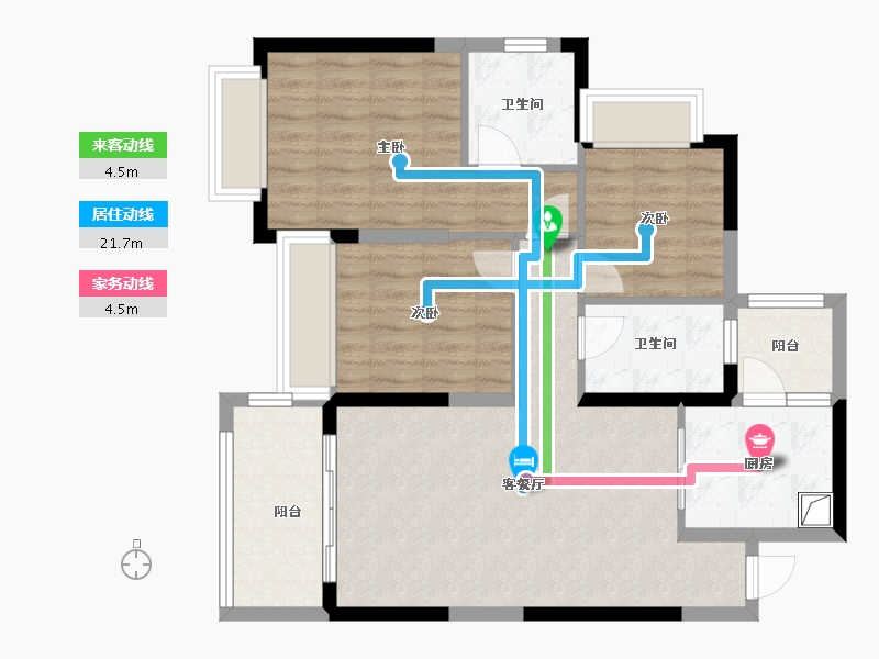 四川省-成都市-恒大天府城邦-90.00-户型库-动静线