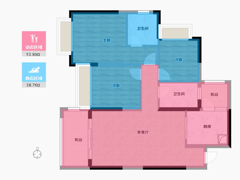 四川省-成都市-恒大天府城邦-90.00-户型库-动静分区