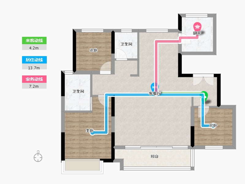 浙江省-湖州市-华锦云湖境-96.00-户型库-动静线