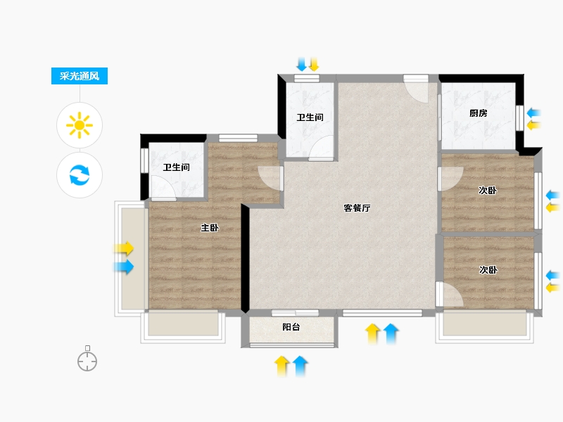 福建省-厦门市-建发五缘鲤-79.00-户型库-采光通风