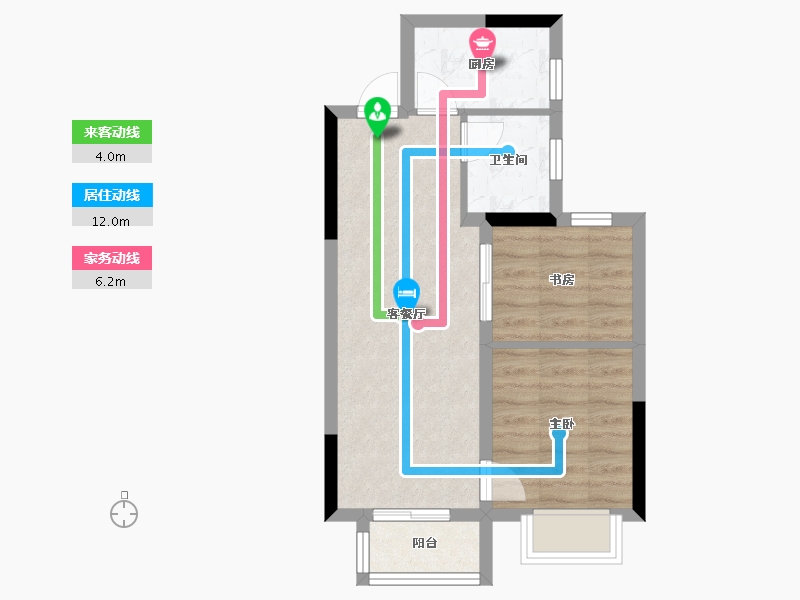 广西壮族自治区-南宁市-邕府·朱槿园-46.44-户型库-动静线