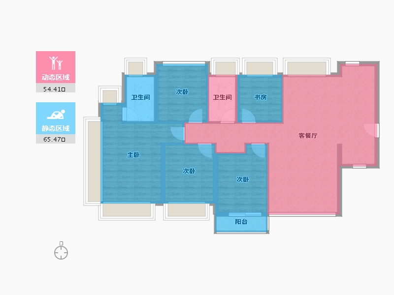 福建省-厦门市-建发五缘鲤-108.41-户型库-动静分区