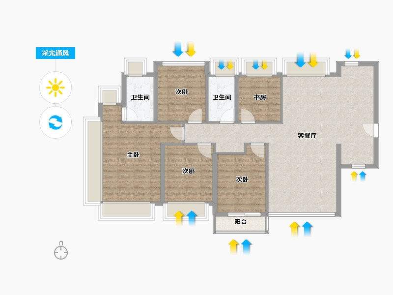 福建省-厦门市-建发五缘鲤-108.41-户型库-采光通风