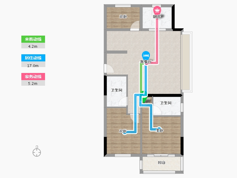 浙江省-湖州市-华锦云湖境-96.00-户型库-动静线