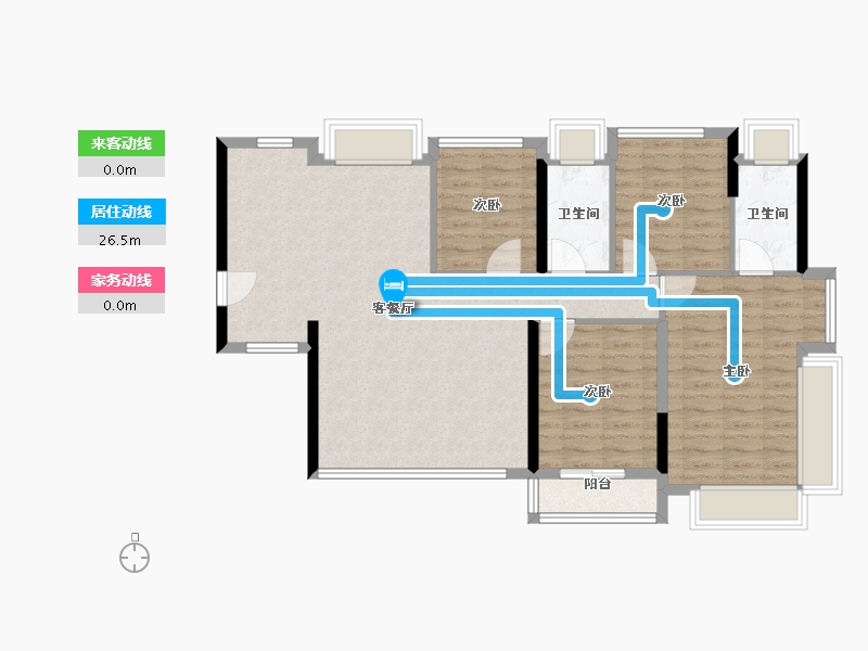 福建省-厦门市-建发五缘鲤-98.76-户型库-动静线