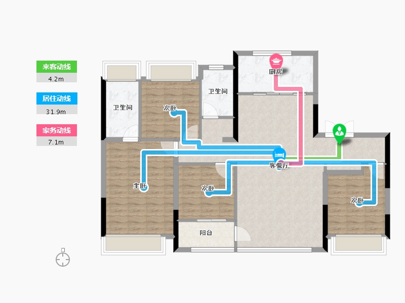 安徽省-合肥市-保利海上瑧悦-114.40-户型库-动静线