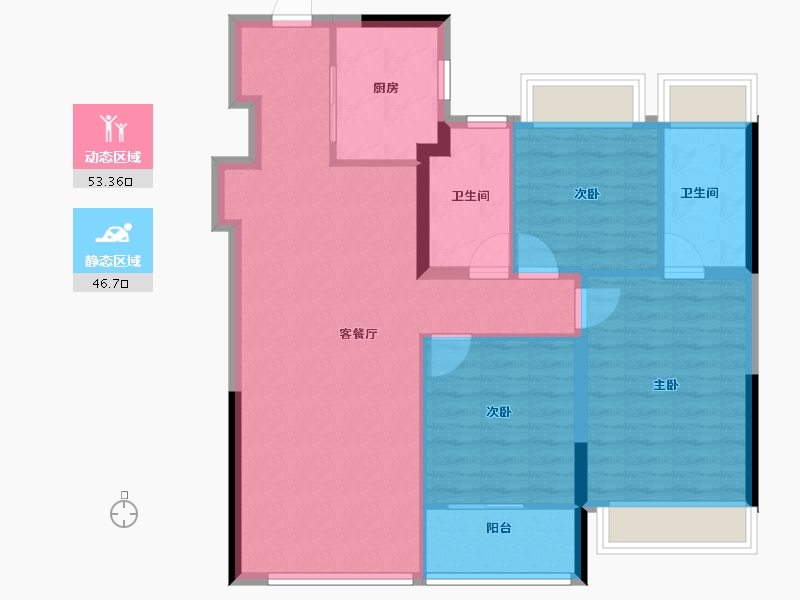 安徽省-合肥市-保利海上瑧悦-90.40-户型库-动静分区