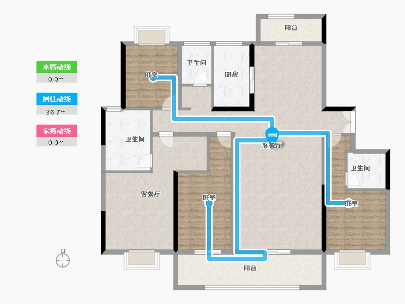 河南省-南阳市-宏景丰实苑-171.11-户型库-动静线