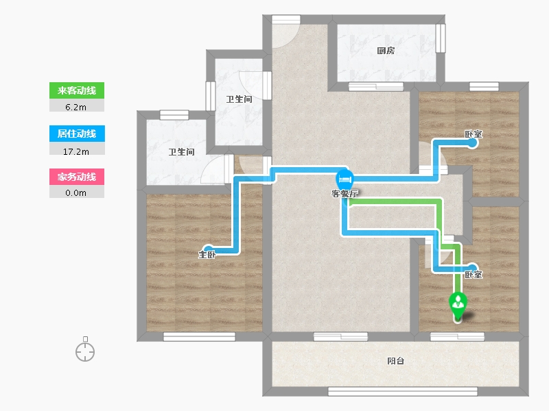 浙江省-杭州市-融信展望-82.40-户型库-动静线