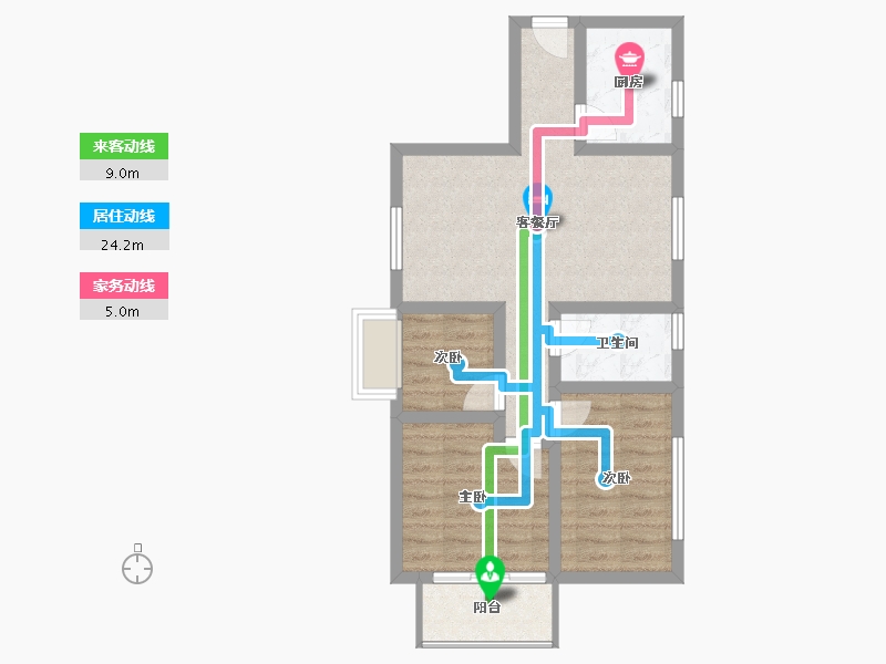 广东省-深圳市-衡山阁-14号楼-72.00-户型库-动静线