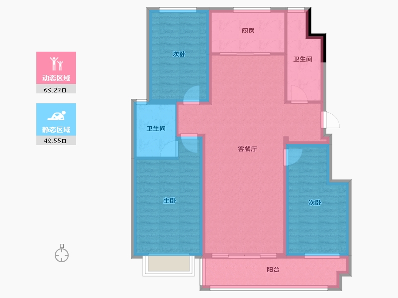 山东省-德州市-德和园南苑-106.00-户型库-动静分区