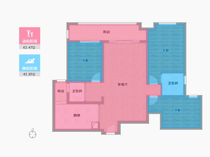 湖南省-衡阳市-大汉龙城-107.38-户型库-动静分区