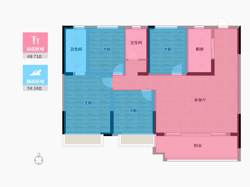 河南省-洛阳市-建业江山汇-112.10-户型库-动静分区