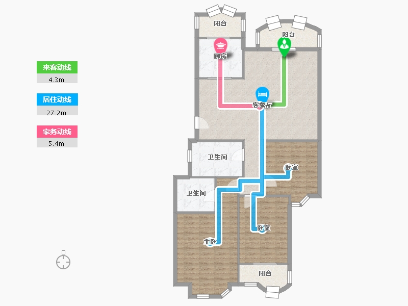 四川省-成都市-王府花园二期-119.00-户型库-动静线