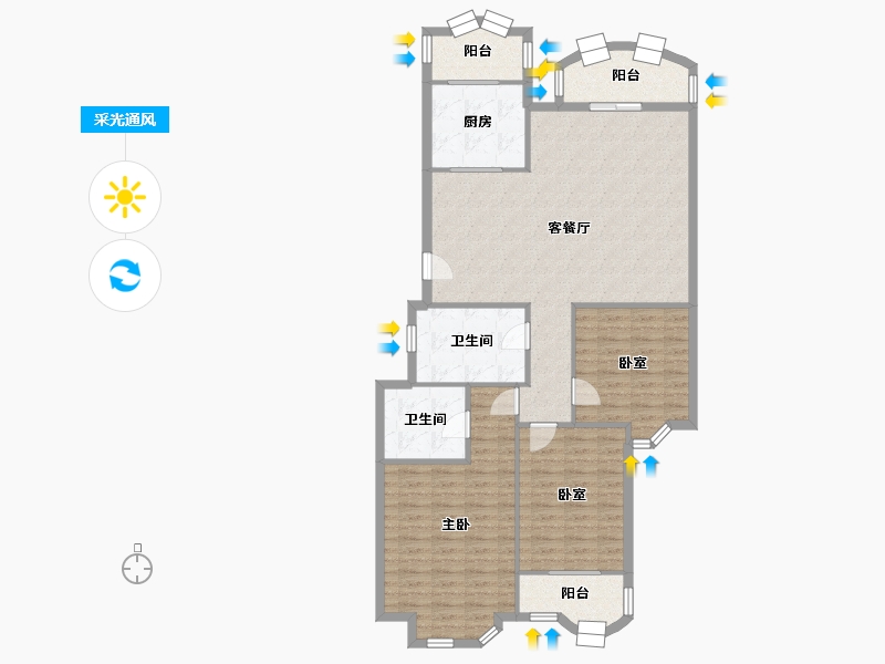 四川省-成都市-王府花园二期-119.00-户型库-采光通风