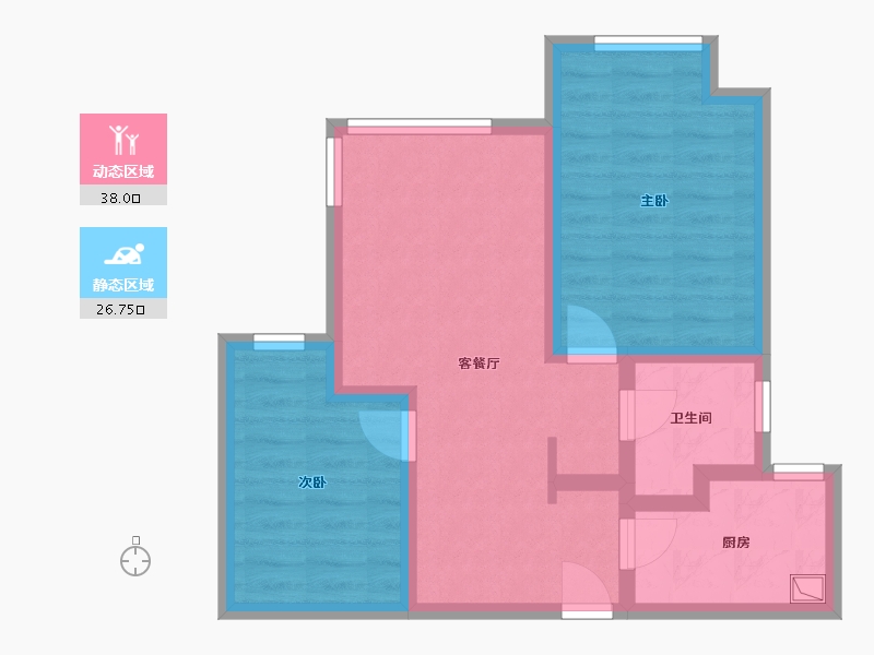 河北省-廊坊市-三湘印象森林海尚城营销中心-64.80-户型库-动静分区