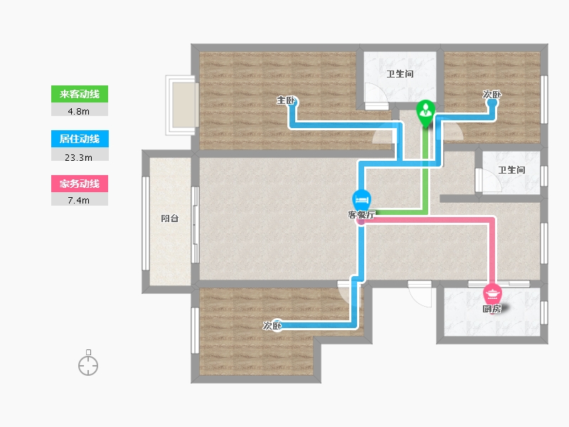 河北省-邢台市-愉景花园-108.80-户型库-动静线