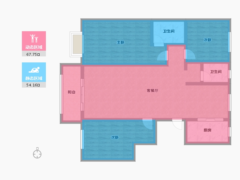 河北省-邢台市-愉景花园-108.80-户型库-动静分区