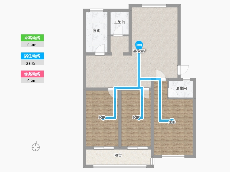 河南省-郑州市-汇鑫小区-97.00-户型库-动静线