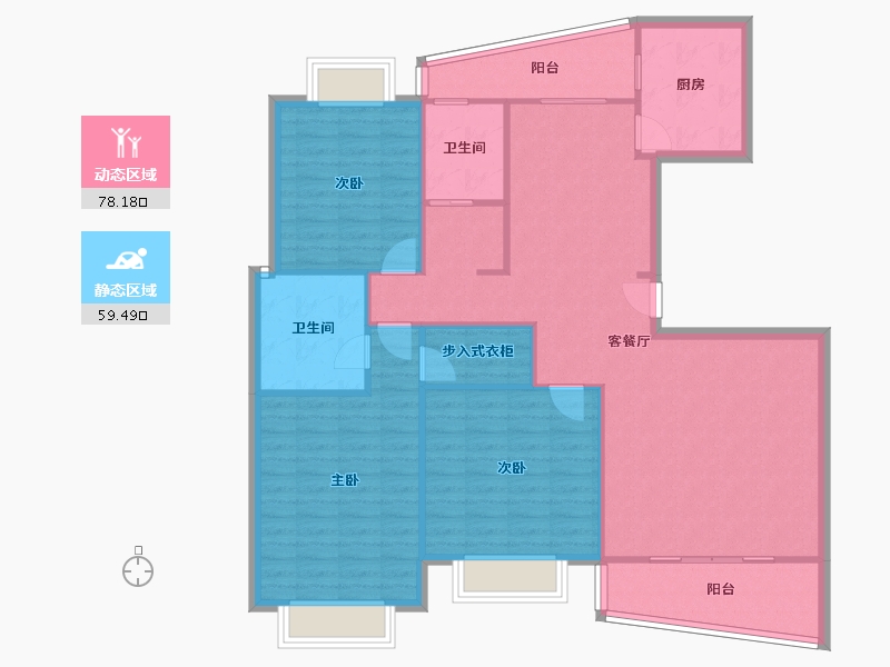 上海-上海市-东方中华园-115.20-户型库-动静分区