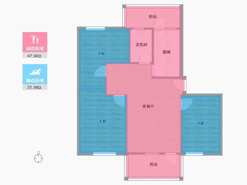 广东省-深圳市-中国南海工程有限公司大院-69.60-户型库-动静分区