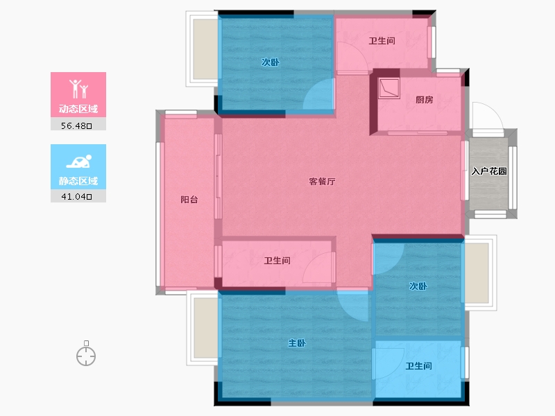 江西省-上饶市-中奥天悦-90.26-户型库-动静分区