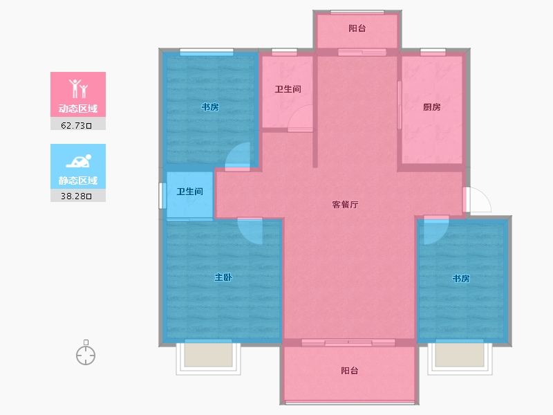 安徽省-合肥市-童坛雅苑-108.00-户型库-动静分区