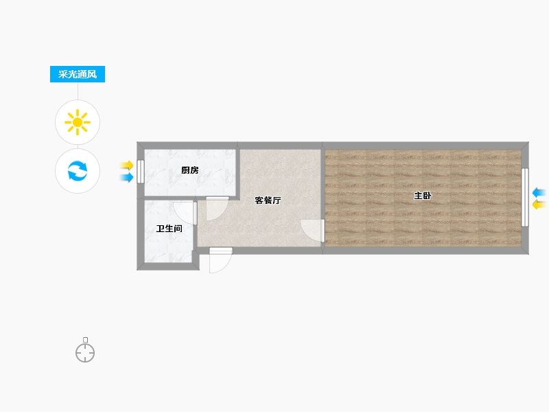 上海-上海市-金樟花苑-44.48-户型库-采光通风