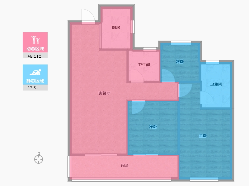 浙江省-杭州市-融智创城-79.06-户型库-动静分区