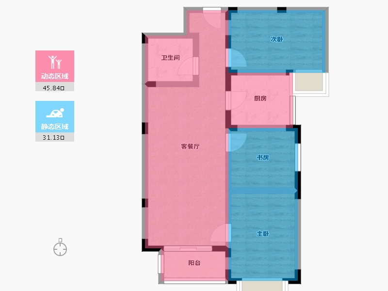 山西省-吕梁市-金源家园-82.40-户型库-动静分区