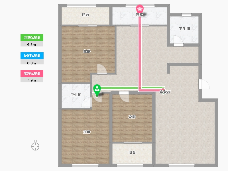 山东省-潍坊市-普兰银河花园E区-139.20-户型库-动静线