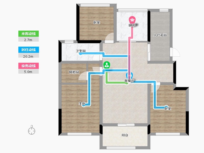 江苏省-宿迁市-润园小区-99.00-户型库-动静线