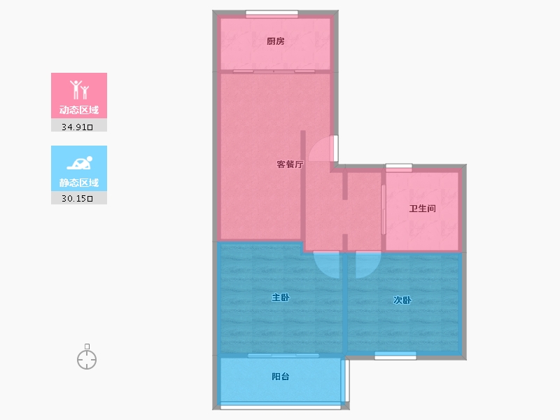 上海-上海市-绿川新苑北区-56.00-户型库-动静分区