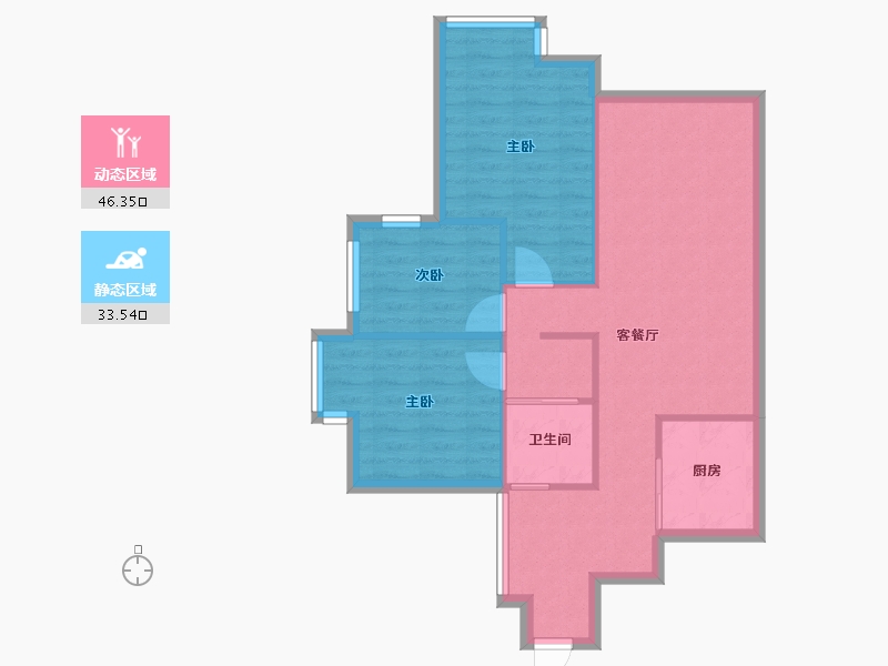 福建省-福州市-潭城镇竹园-84.00-户型库-动静分区